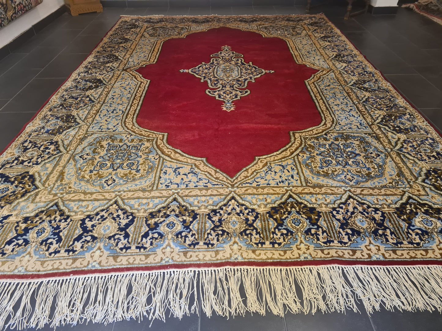 Perserteppich Orientteppich Handgeknüpfter Teppich Kirman Royal 385x270cm