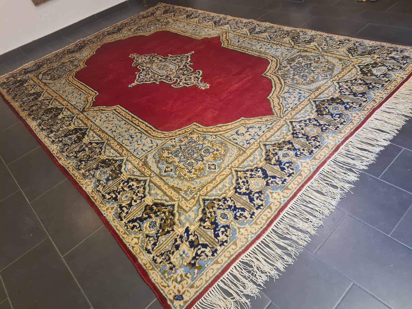 Perserteppich Orientteppich Handgeknüpfter Teppich Kirman Royal 385x270cm