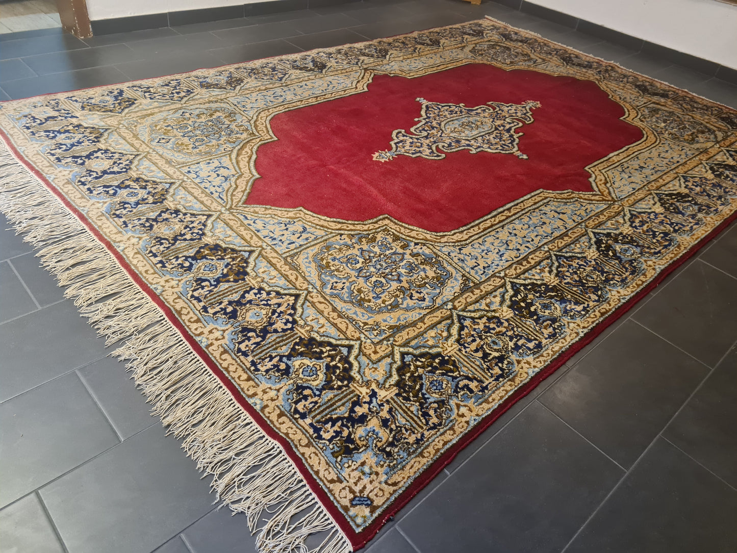 Perserteppich Orientteppich Handgeknüpfter Teppich Kirman Royal 385x270cm