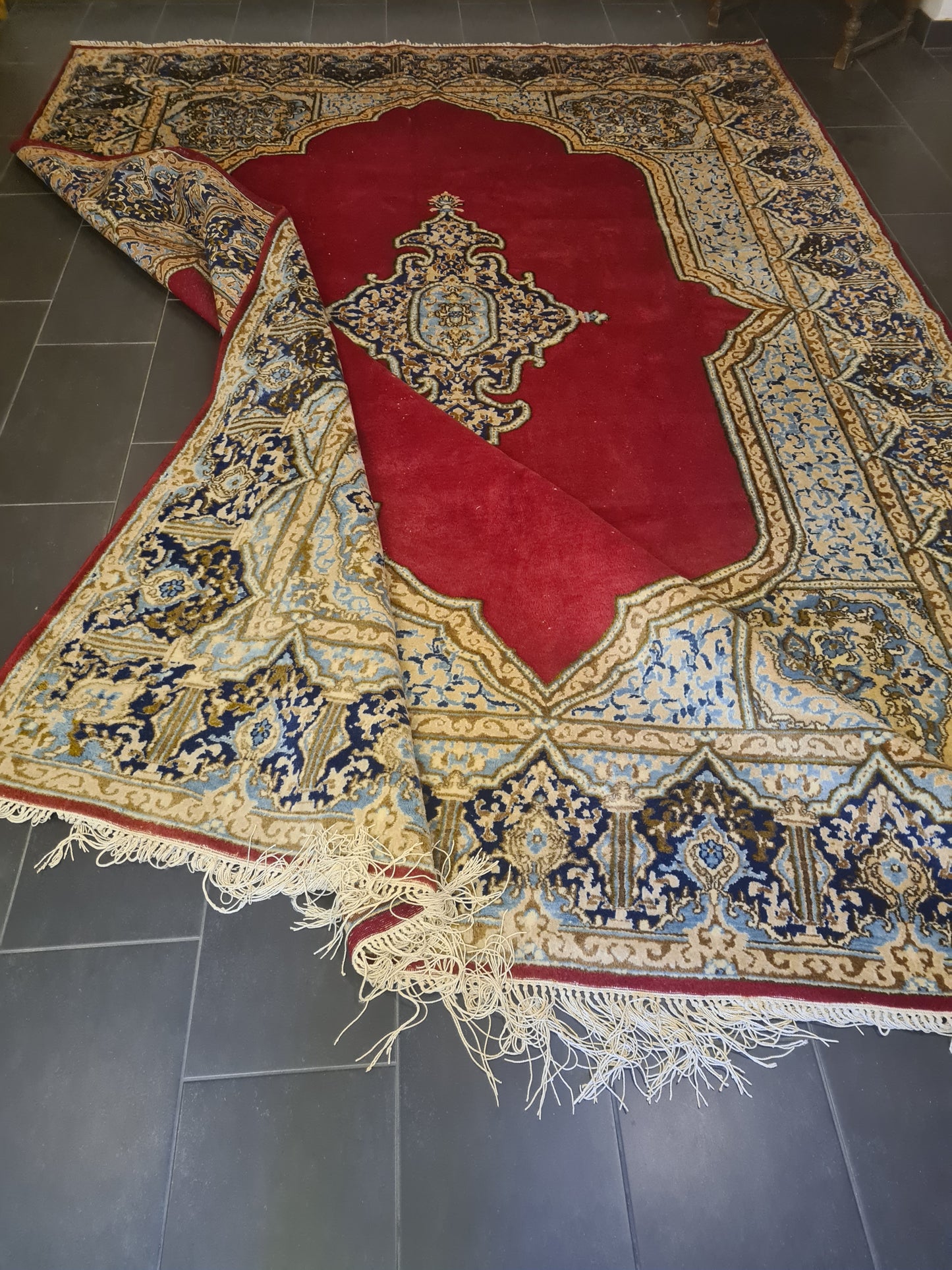 Perserteppich Orientteppich Handgeknüpfter Teppich Kirman Royal 385x270cm