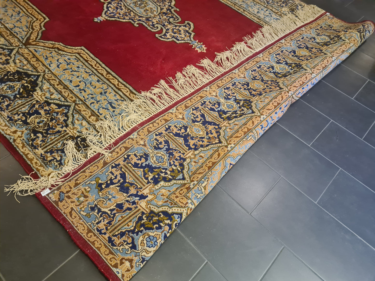 Perserteppich Orientteppich Handgeknüpfter Teppich Kirman Royal 385x270cm