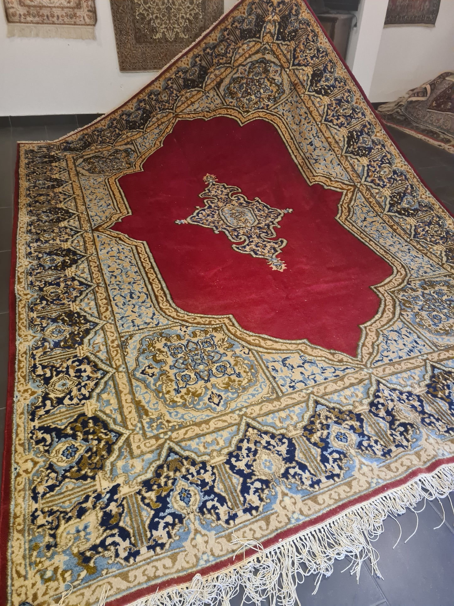 Perserteppich Orientteppich Handgeknüpfter Teppich Kirman Royal 385x270cm