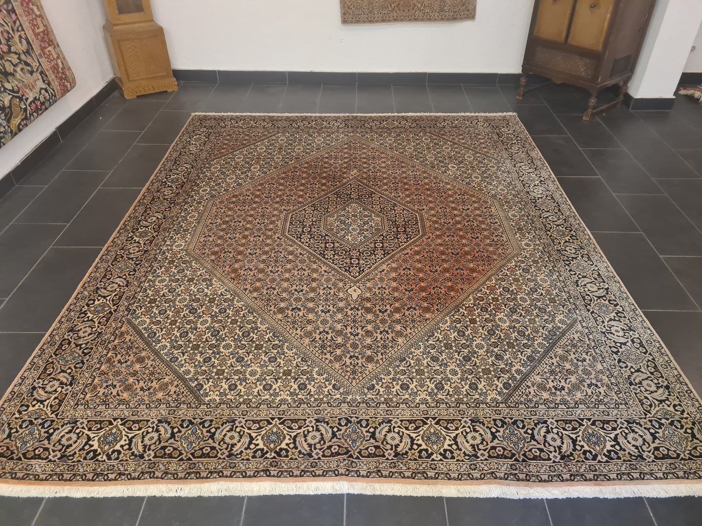 Perserteppich Orientteppich Handgeknüpfter Teppich Bidjar fein 300x245cm