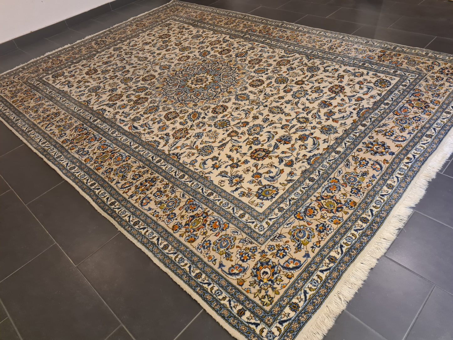 Perserteppich Orientteppich Handgeknüpfter Teppich Keshan fein 350x250cm