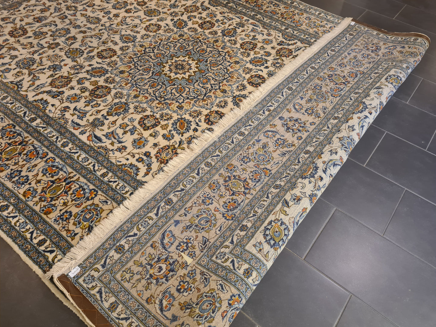 Perserteppich Orientteppich Handgeknüpfter Teppich Keshan fein 350x250cm