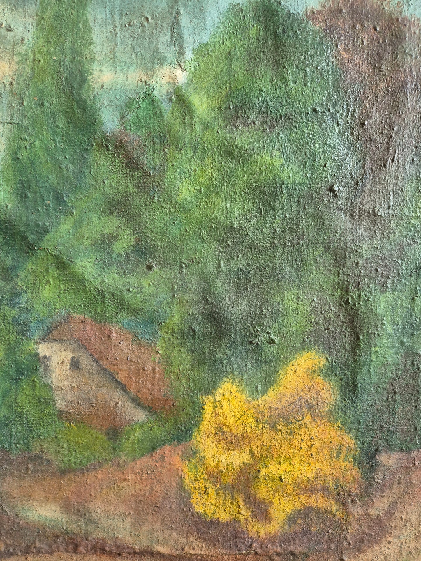 Ölgemälde Landschaft Naive Malerei Deutsche Schule (XX) 41,5x53cm