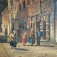 Nach Adrianus Eversen (1818-1897) Ölgemälde Holland Stadtbilder