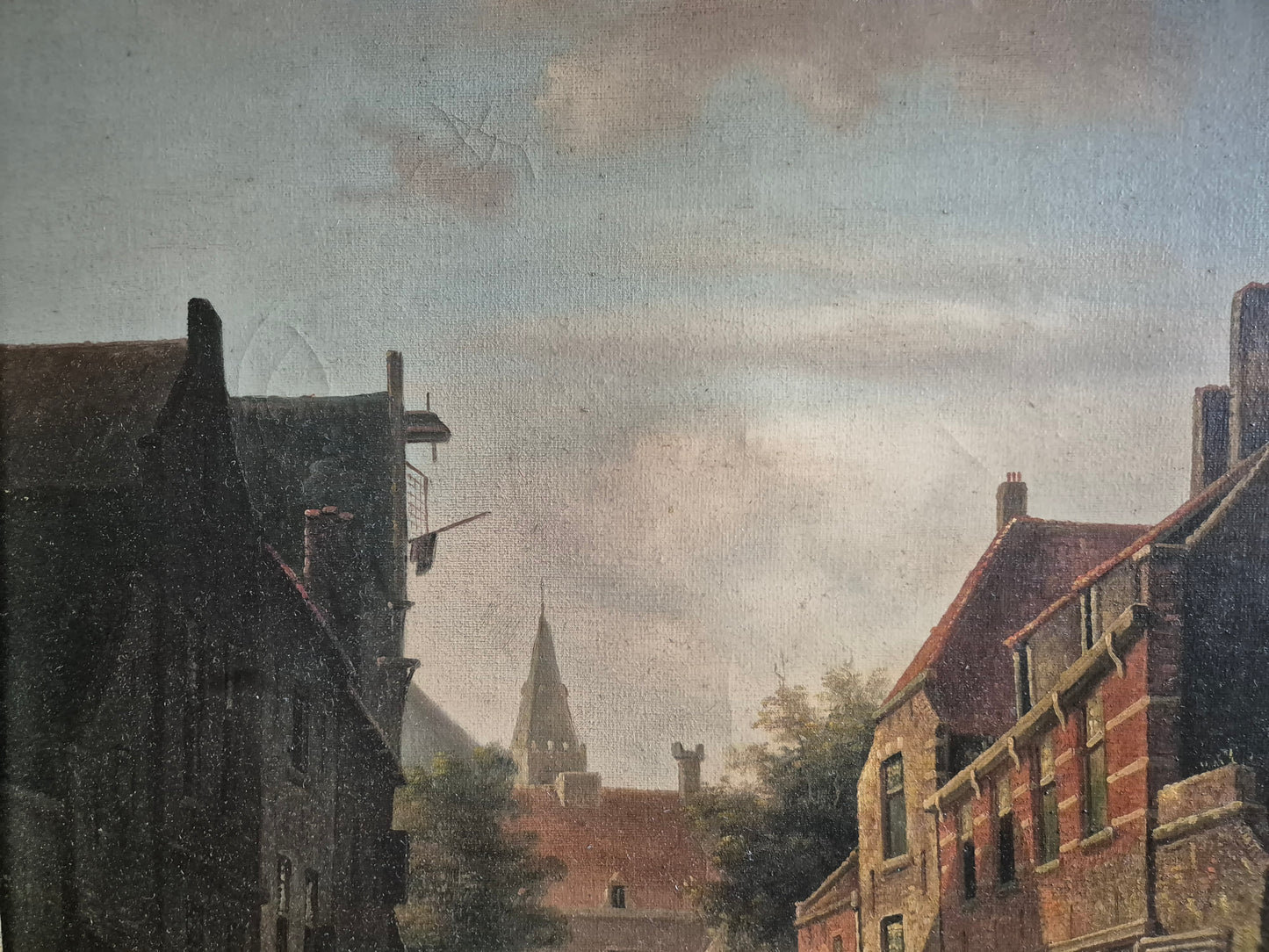 Nach Adrianus Eversen (1818-1897) Ölgemälde Holland Stadtbilder