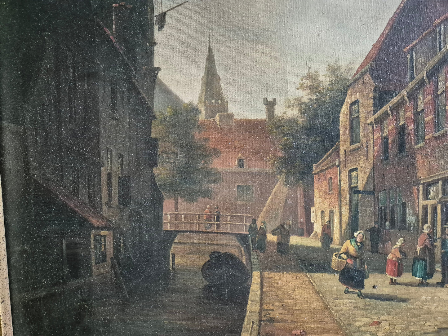 Nach Adrianus Eversen (1818-1897) Ölgemälde Holland Stadtbilder