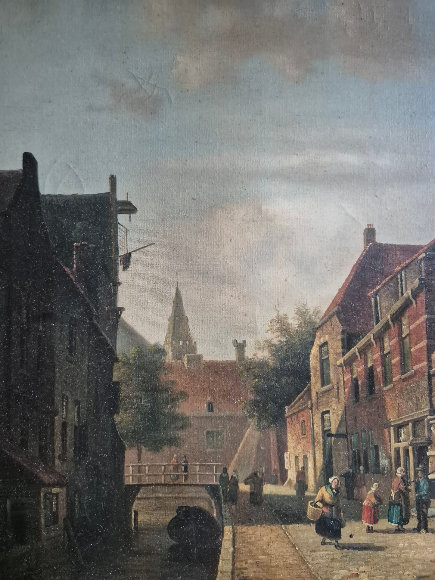 Nach Adrianus Eversen (1818-1897) Ölgemälde Holland Stadtbilder