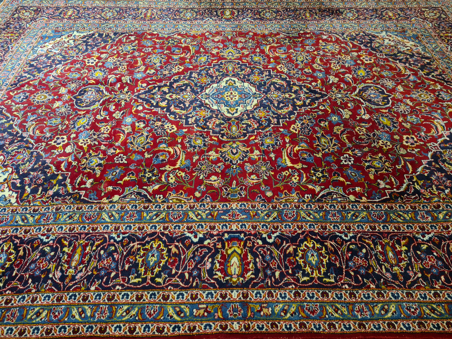 Perserteppich Orientteppich Handgeknüpfter Keshan Palast Teppich 351x254cm