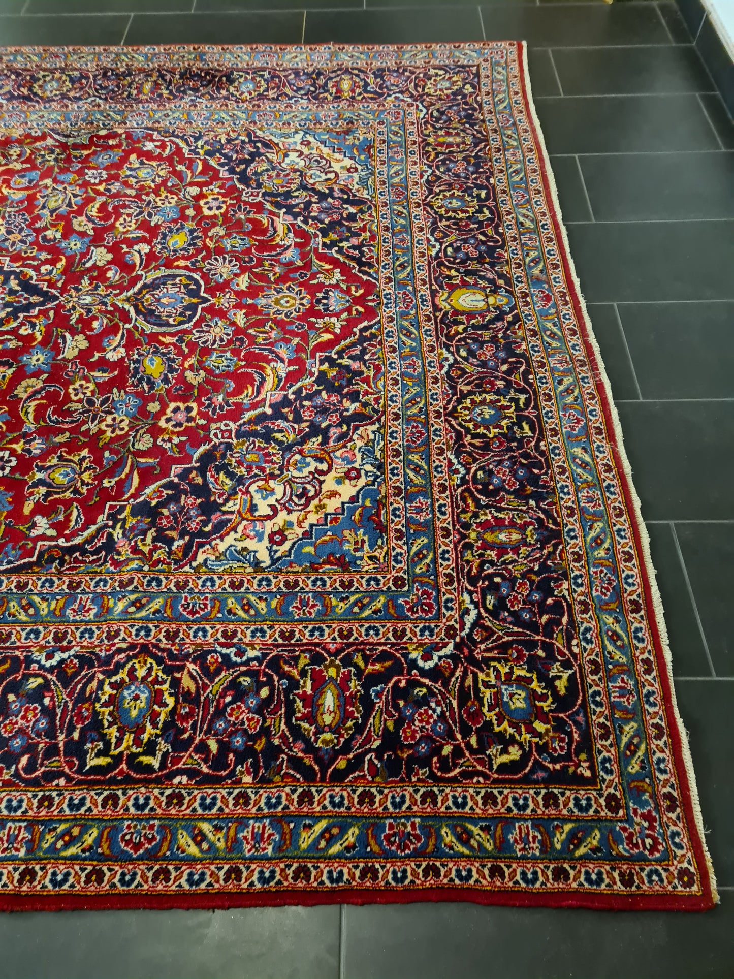 Perserteppich Orientteppich Handgeknüpfter Keshan Palast Teppich 351x254cm