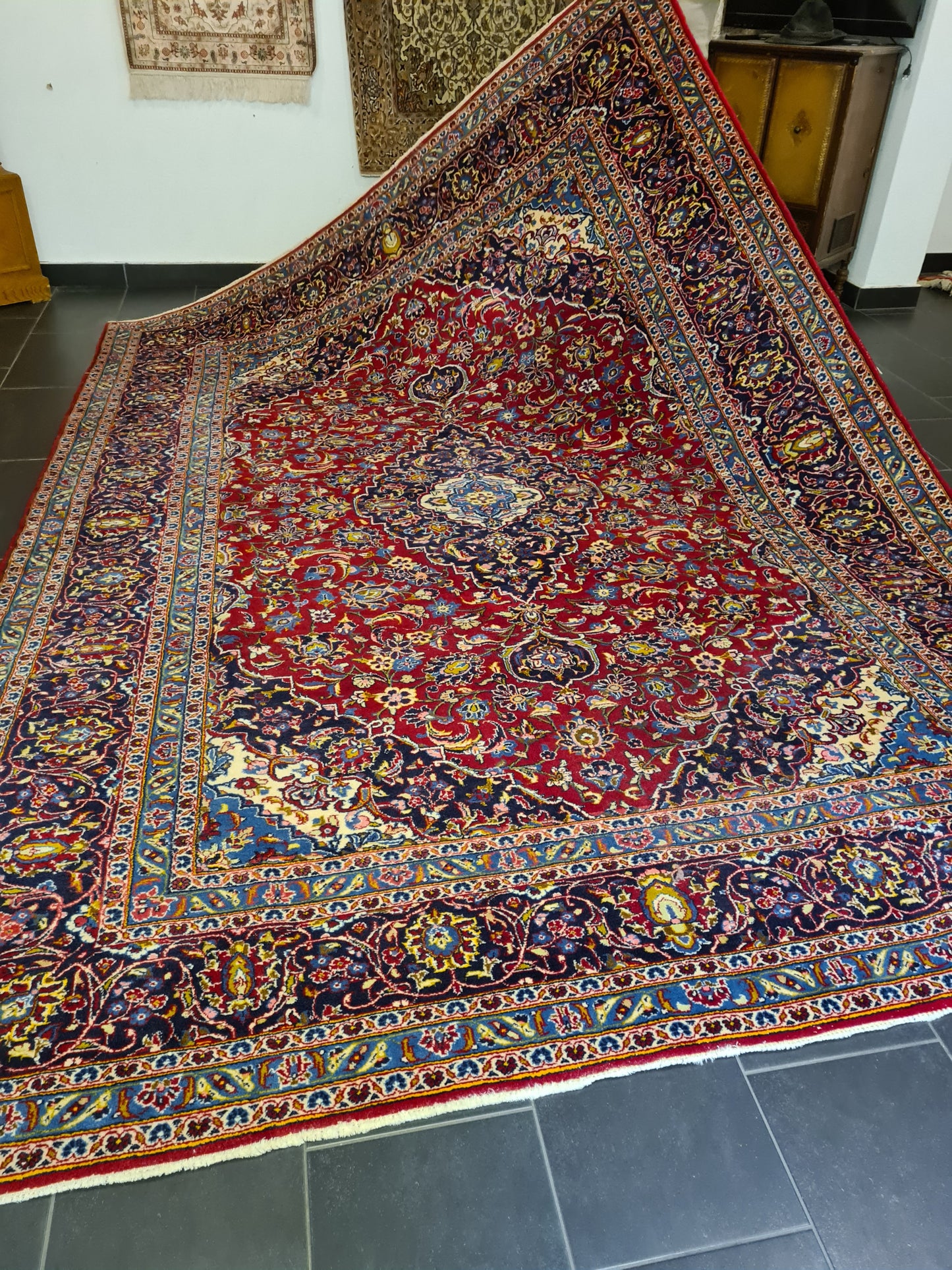 Perserteppich Orientteppich Handgeknüpfter Keshan Palast Teppich 351x254cm