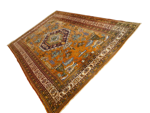 Perserteppich Orientteppich Derbent Kazak Handgeknüpfter Teppich Sammlerstück 262x175cm