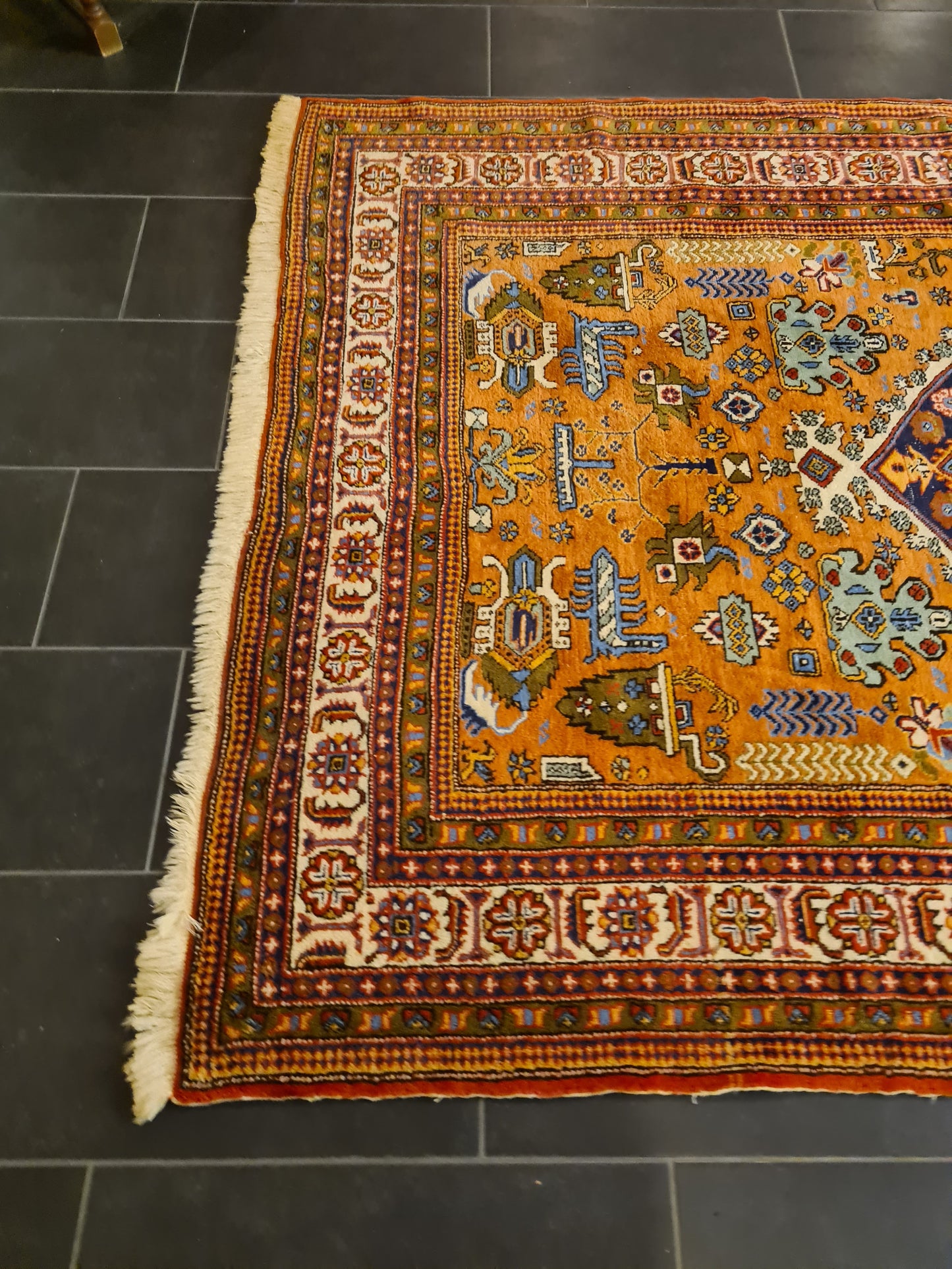 Perserteppich Orientteppich Derbent Kazak Handgeknüpfter Teppich Sammlerstück 262x175cm