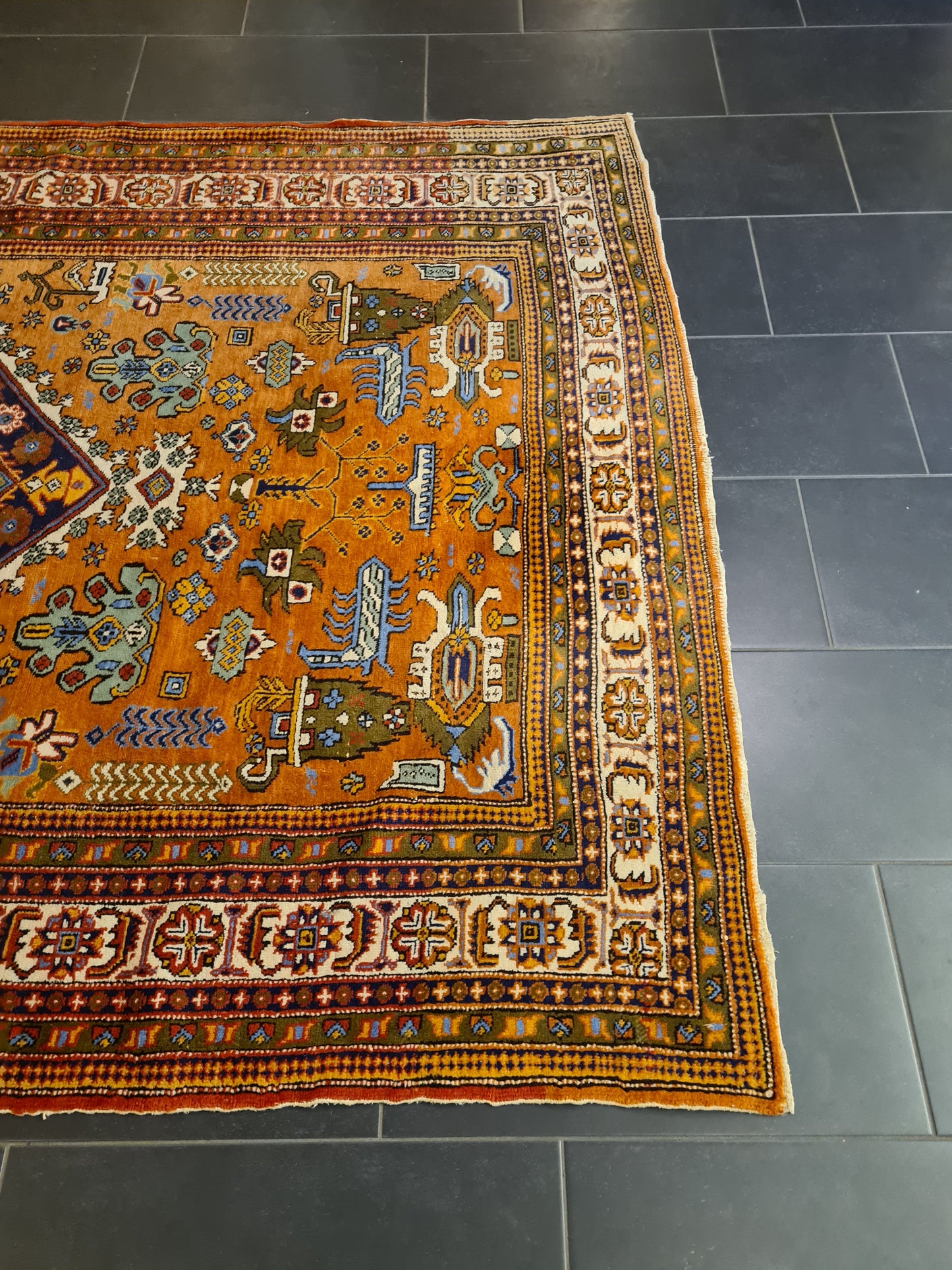 Perserteppich Orientteppich Derbent Kazak Handgeknüpfter Teppich Sammlerstück 262x175cm