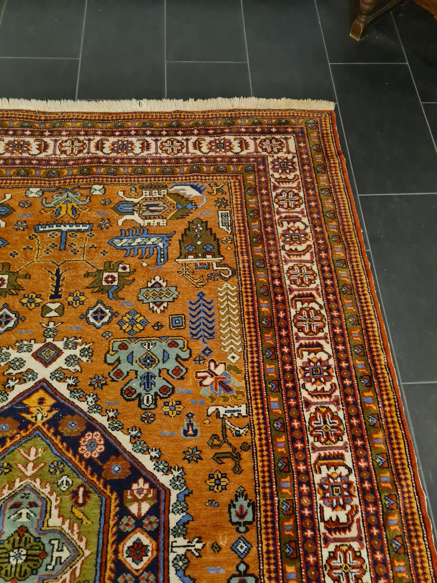 Perserteppich Orientteppich Derbent Kazak Handgeknüpfter Teppich Sammlerstück 262x175cm