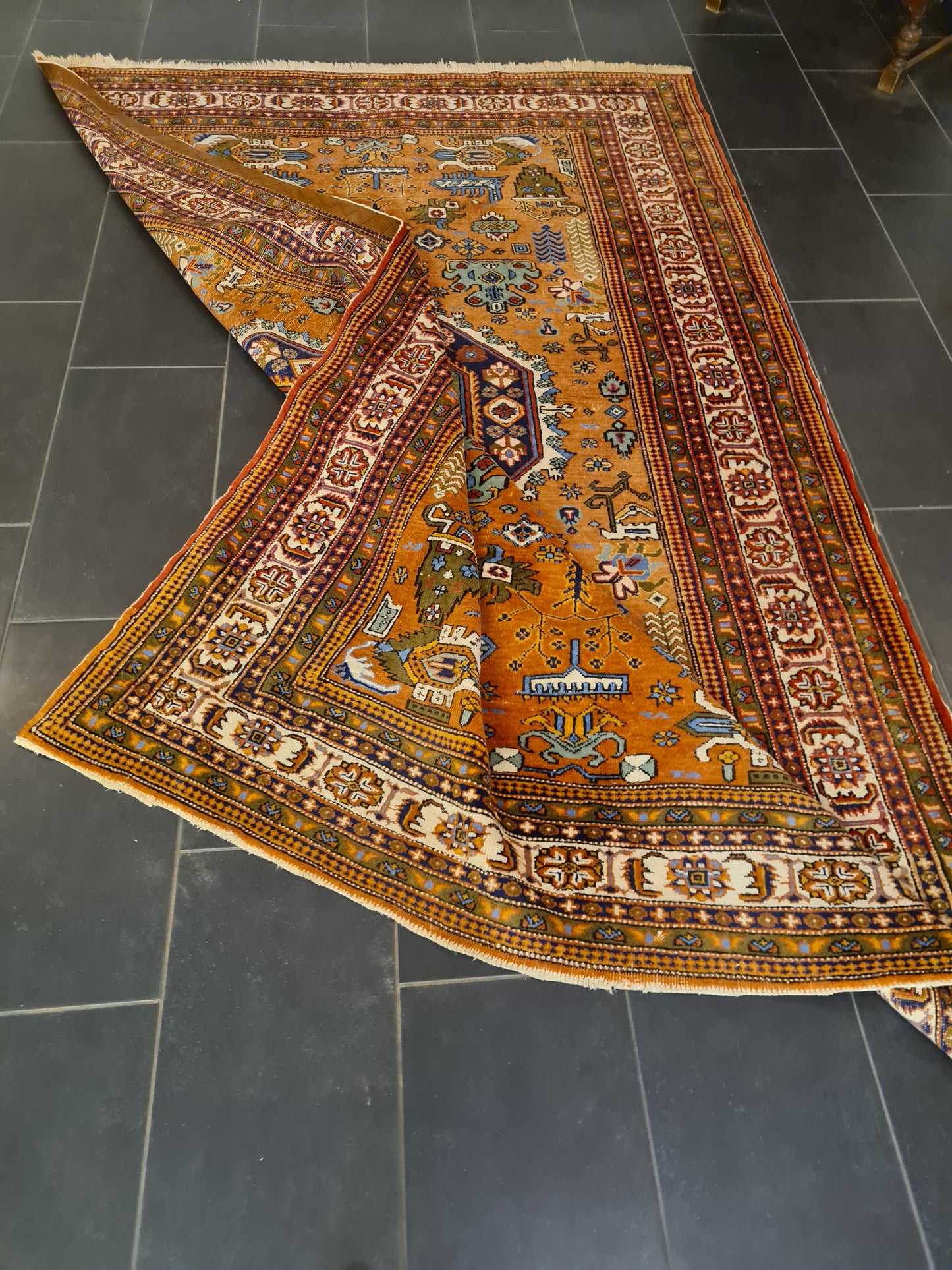 Perserteppich Orientteppich Derbent Kazak Handgeknüpfter Teppich Sammlerstück 262x175cm