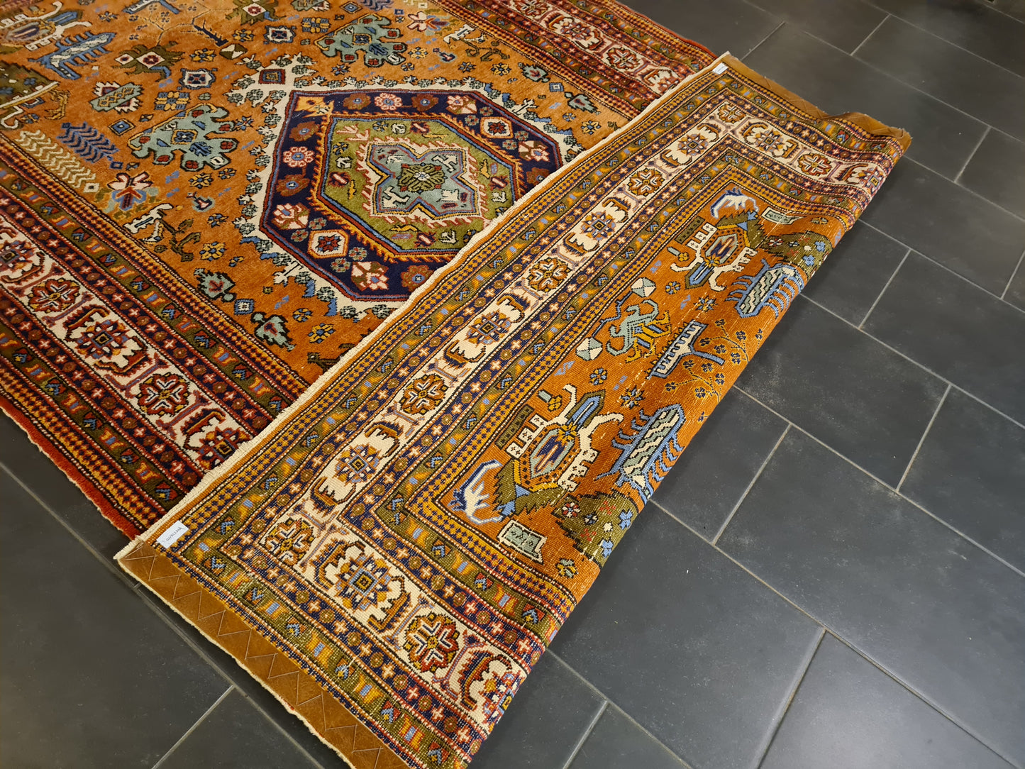 Perserteppich Orientteppich Derbent Kazak Handgeknüpfter Teppich Sammlerstück 262x175cm