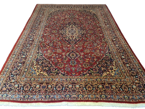 Perserteppich Orientteppich Keshan Handgeknüpfter Teppich Palastteppich 343x250cm