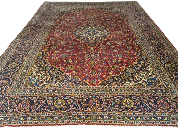 Perserteppich Orientteppich Palastteppich Handgeknüpfer Teppich Keshan antik 385x290cm