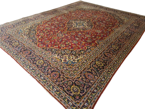 Perserteppich Orientteppich Palastteppich Handgeknüpfer Teppich Keshan antik 385x290cm