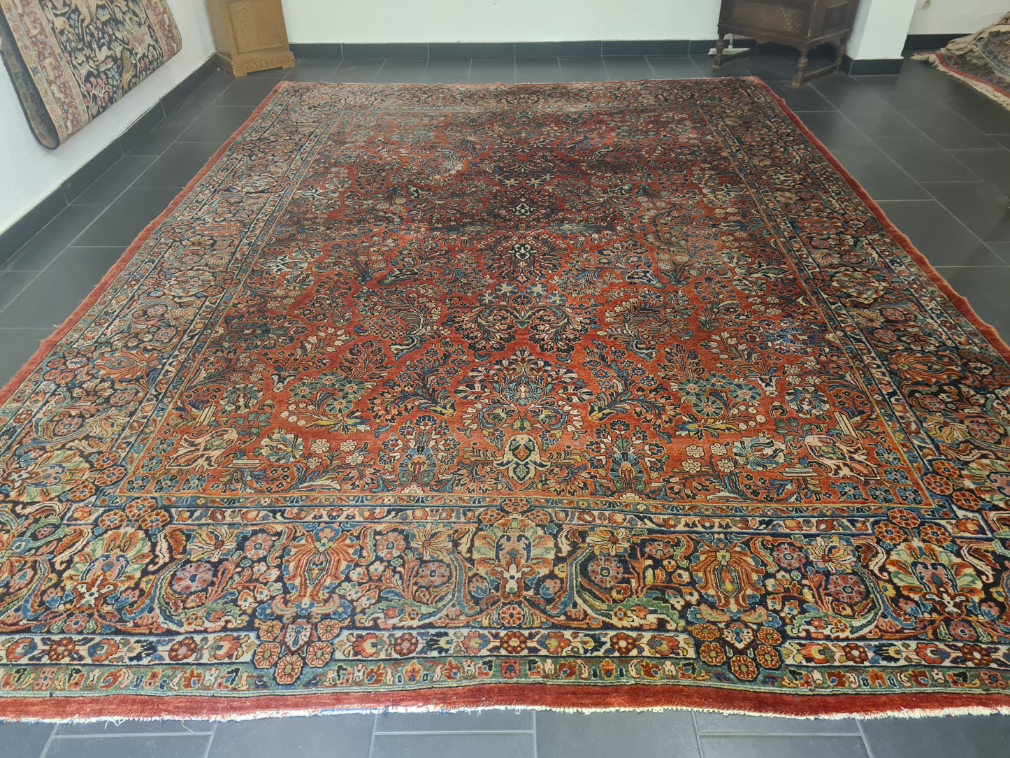 Perser Orientteppich US Sarough Reimport Handgeknüpfter Teppich Palastteppich 420x310cm