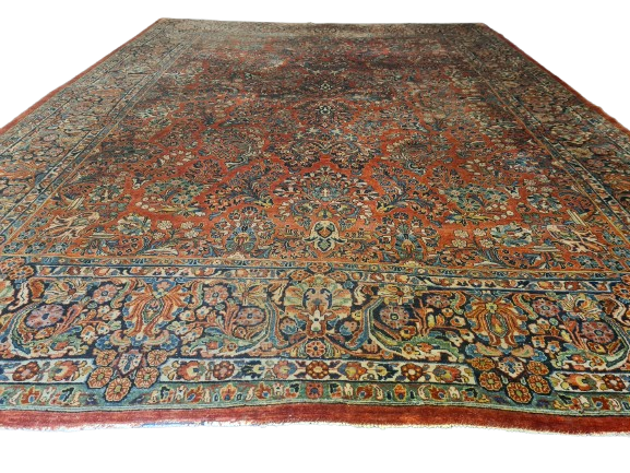 Perser Orientteppich US Sarough Reimport Handgeknüpfter Teppich Palastteppich 420x310cm