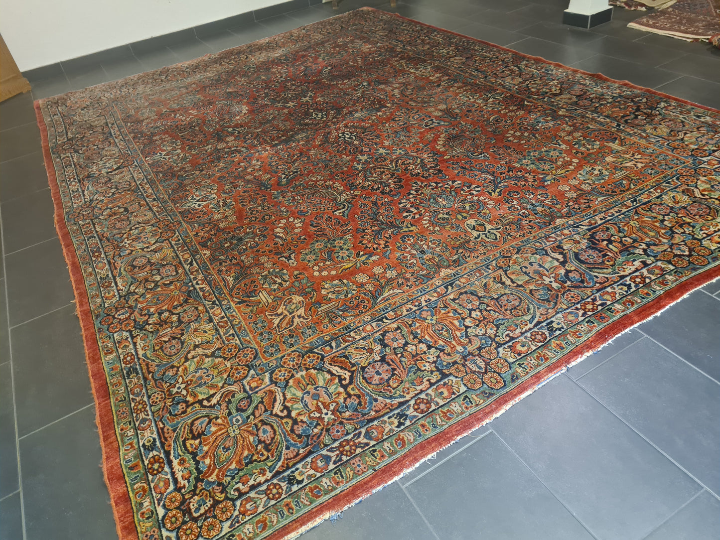 Perser Orientteppich US Sarough Reimport Handgeknüpfter Teppich Palastteppich 420x310cm