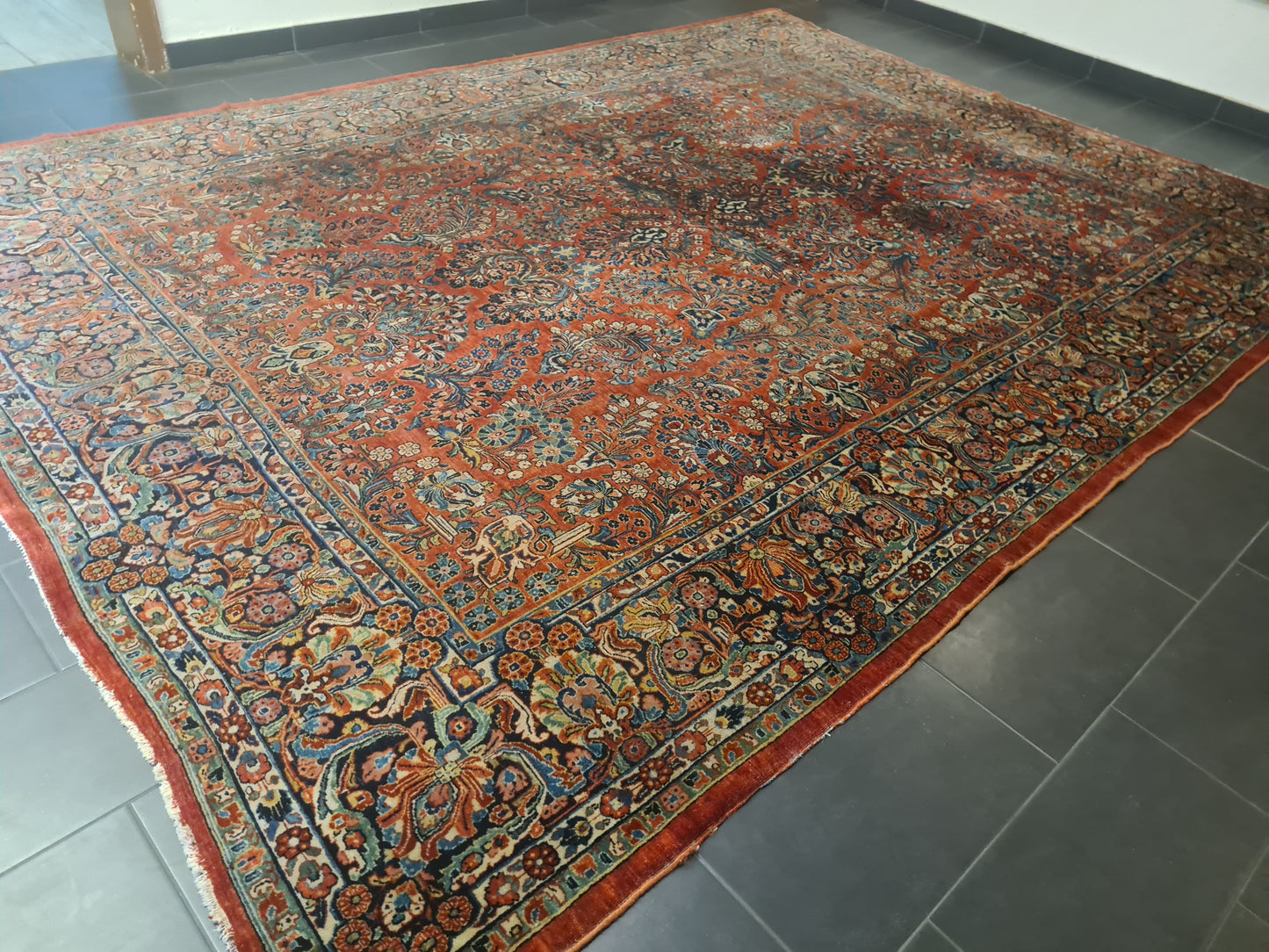 Perser Orientteppich US Sarough Reimport Handgeknüpfter Teppich Palastteppich 420x310cm