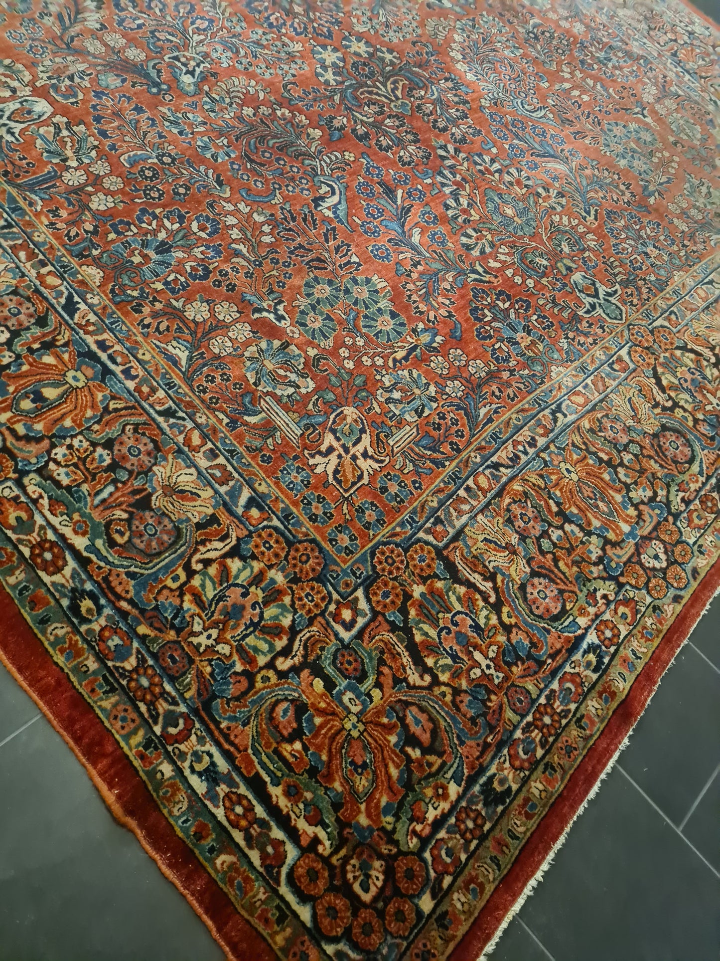 Perser Orientteppich US Sarough Reimport Handgeknüpfter Teppich Palastteppich 420x310cm