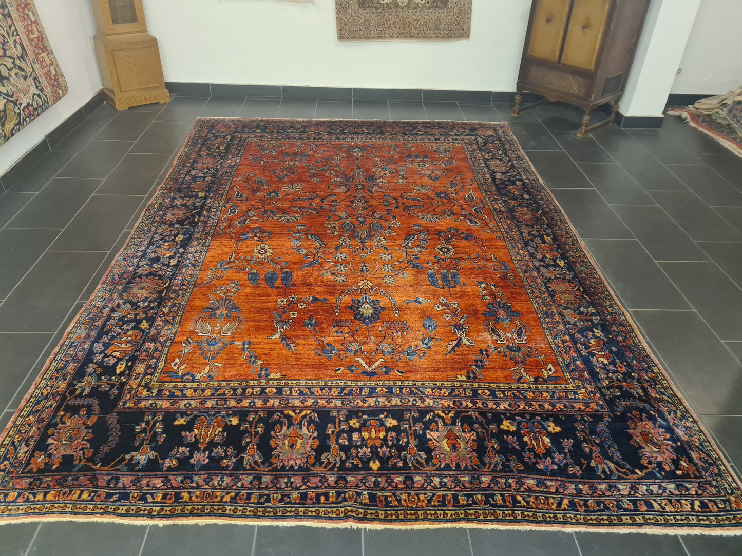 Perserteppich Orientteppich US Sarough Reimport Handgeknüpfter Teppich Sammlerstück 340x235cm