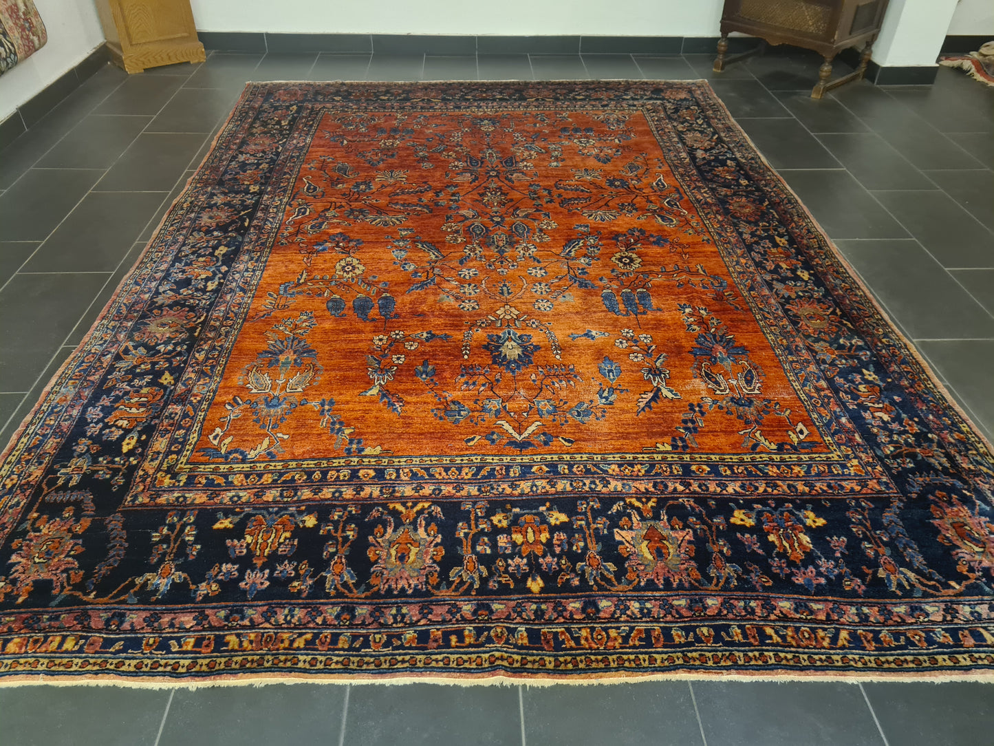 Perserteppich Orientteppich US Sarough Reimport Handgeknüpfter Teppich Sammlerstück 340x235cm