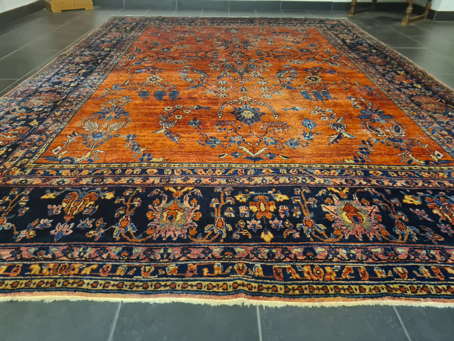 Perserteppich Orientteppich US Sarough Reimport Handgeknüpfter Teppich Sammlerstück 340x235cm