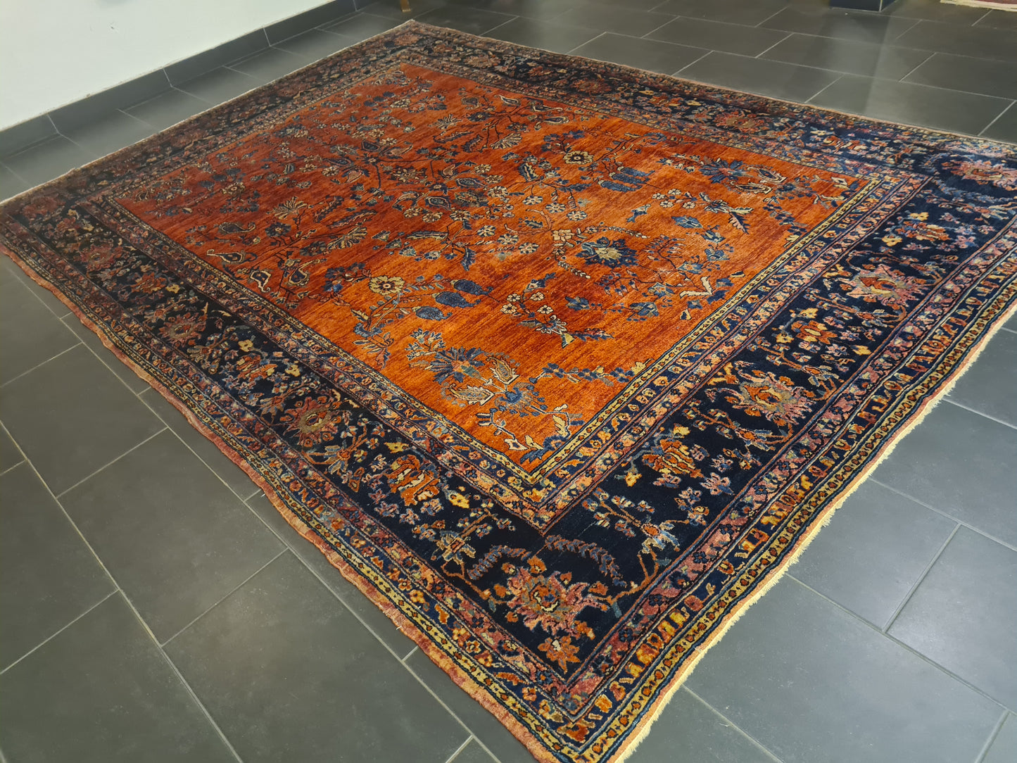 Perserteppich Orientteppich US Sarough Reimport Handgeknüpfter Teppich Sammlerstück 340x235cm