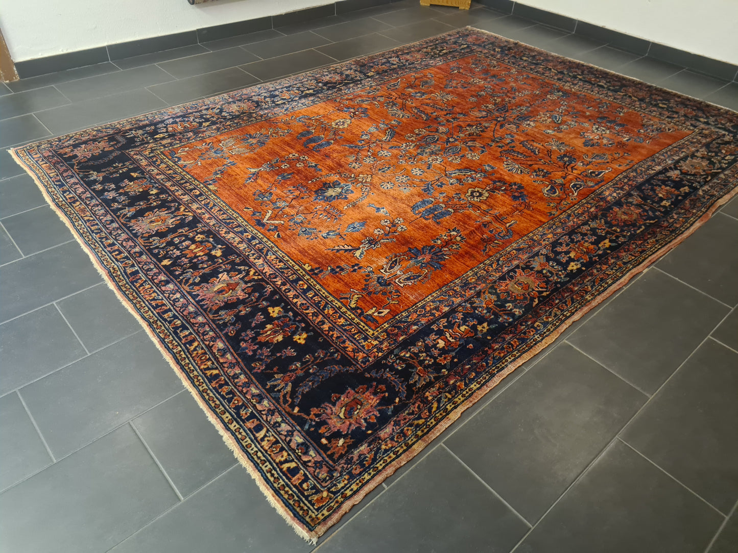 Perserteppich Orientteppich US Sarough Reimport Handgeknüpfter Teppich Sammlerstück 340x235cm