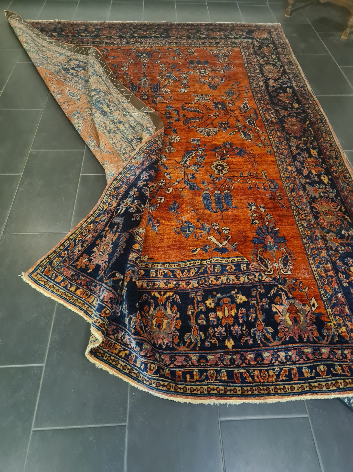 Perserteppich Orientteppich US Sarough Reimport Handgeknüpfter Teppich Sammlerstück 340x235cm