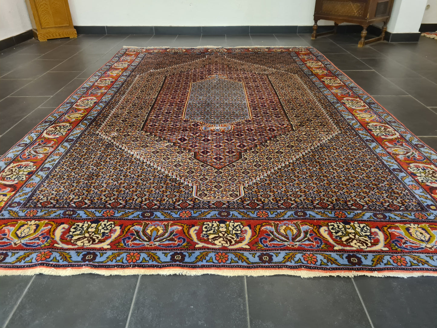 Perserteppich Orientteppich Handgeknüpfter Teppich Senneh Bidjar fein 300x200cm