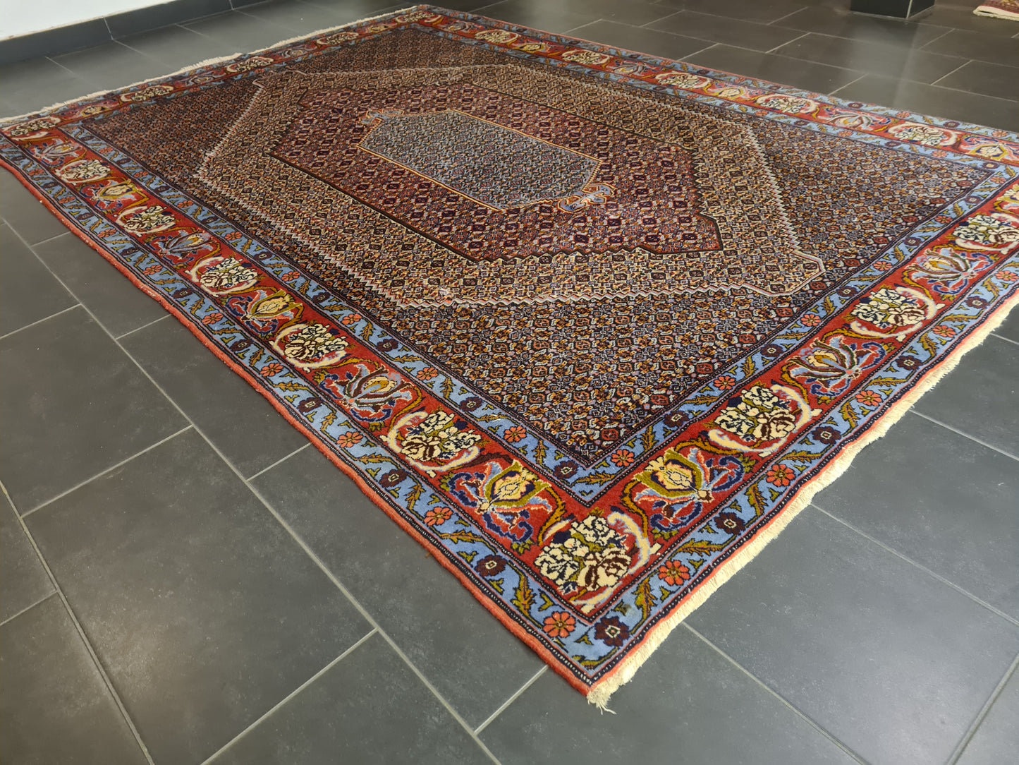 Perserteppich Orientteppich Handgeknüpfter Teppich Senneh Bidjar fein 300x200cm