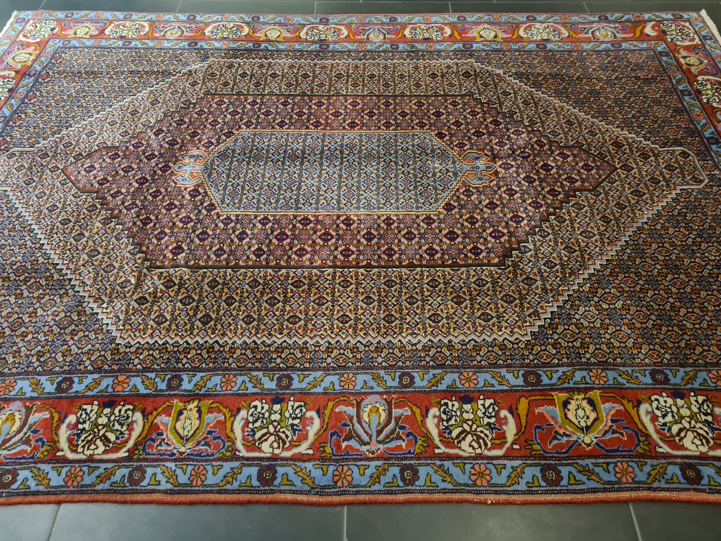 Perserteppich Orientteppich Handgeknüpfter Teppich Senneh Bidjar fein 300x200cm