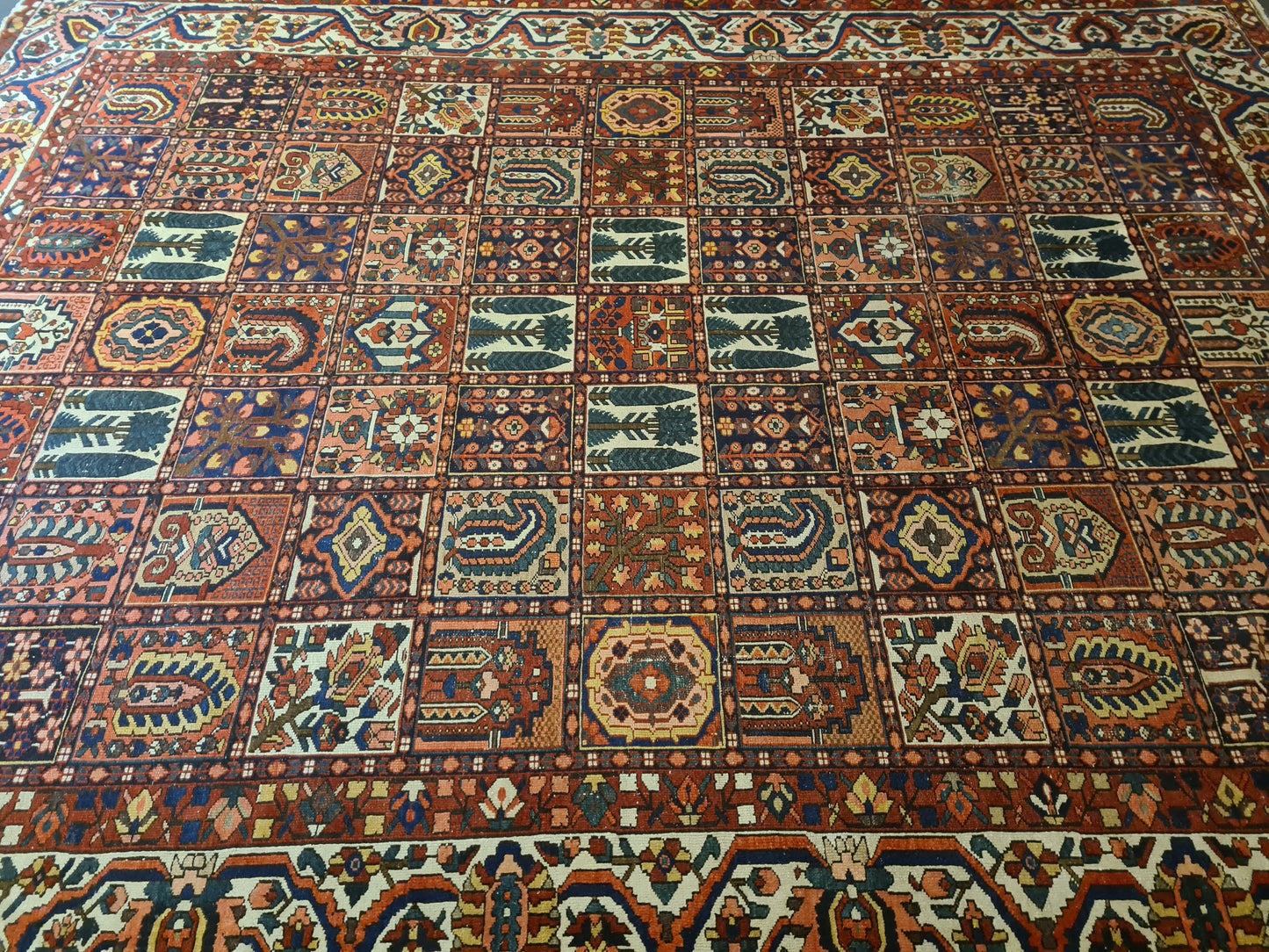 Perserteppich Orientteppich Handgeknüpfter Bachtiar Feldergarten Palast Teppich 390x305cm