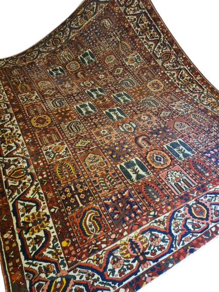 Perserteppich Orientteppich Handgeknüpfter Bachtiar Feldergarten Palast Teppich 390x305cm