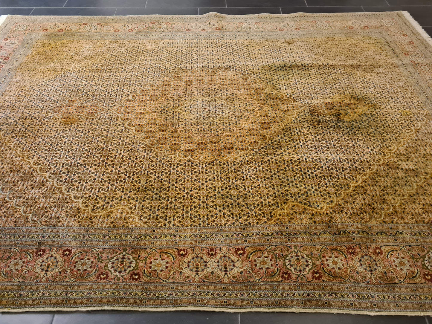 Perserteppich Orientteppich Handgeknüpfter Teppich Täbris 50 Raj fein 287x187cm