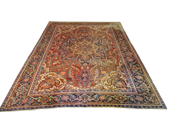 Perserteppich Orientteppich Handgeknüpfter Teppich Antiker Heris Palast Teppich 335x245cm