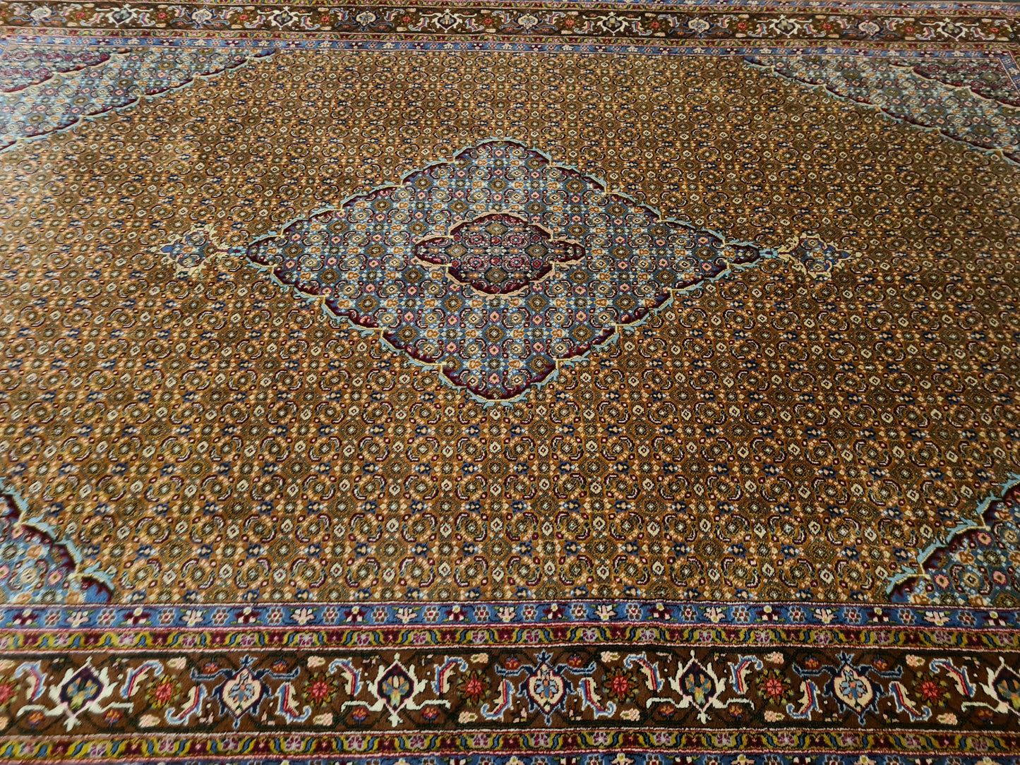 Perserteppich Orientteppich Handgeknüpfter Teppich Täbris Palastteppich 303x198cm