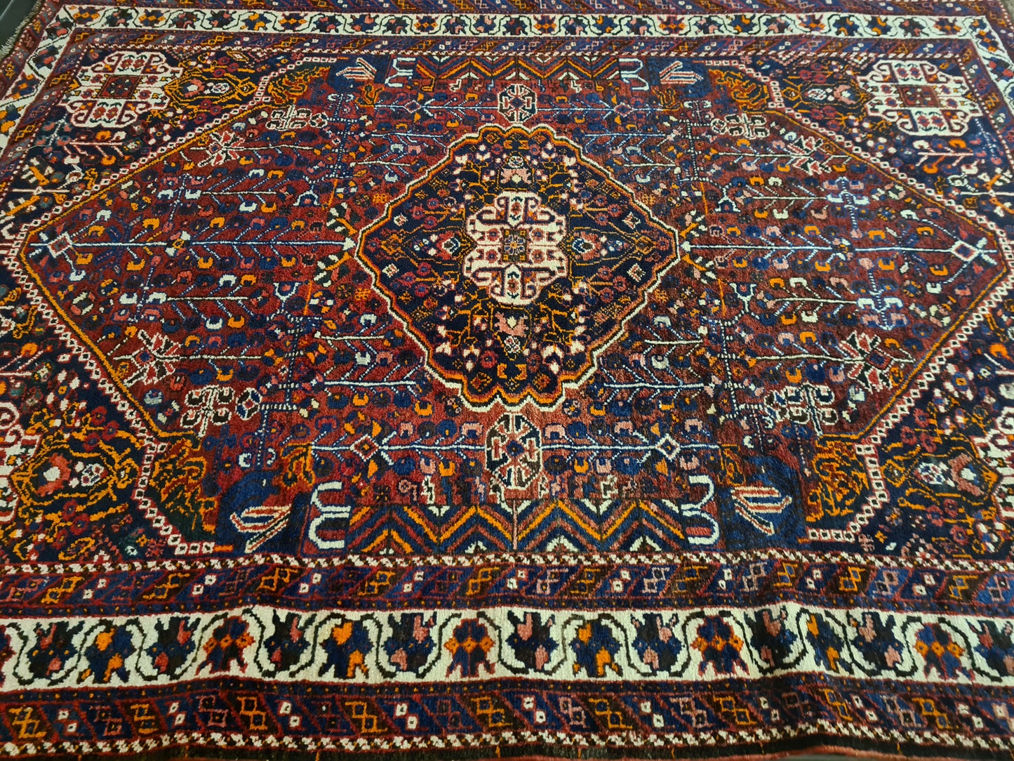 Perserteppich Orientteppich Handgeknüpfter Teppich Ghashghai Shiraz Sammlerstück 250x185cm