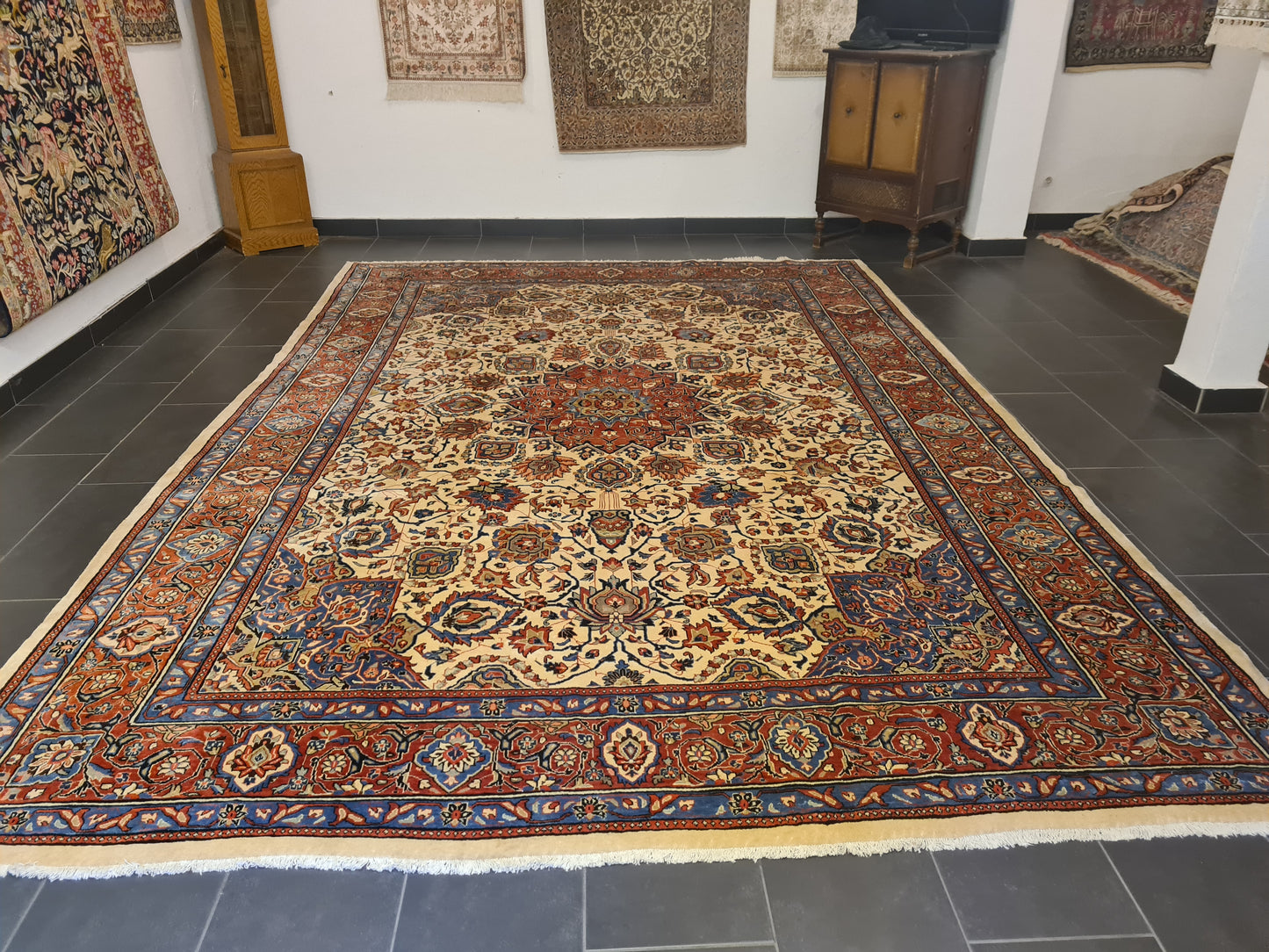 Perserteppich Orientteppich Handgeknüpfter Sarough Palast Teppich Royal 386x272cm