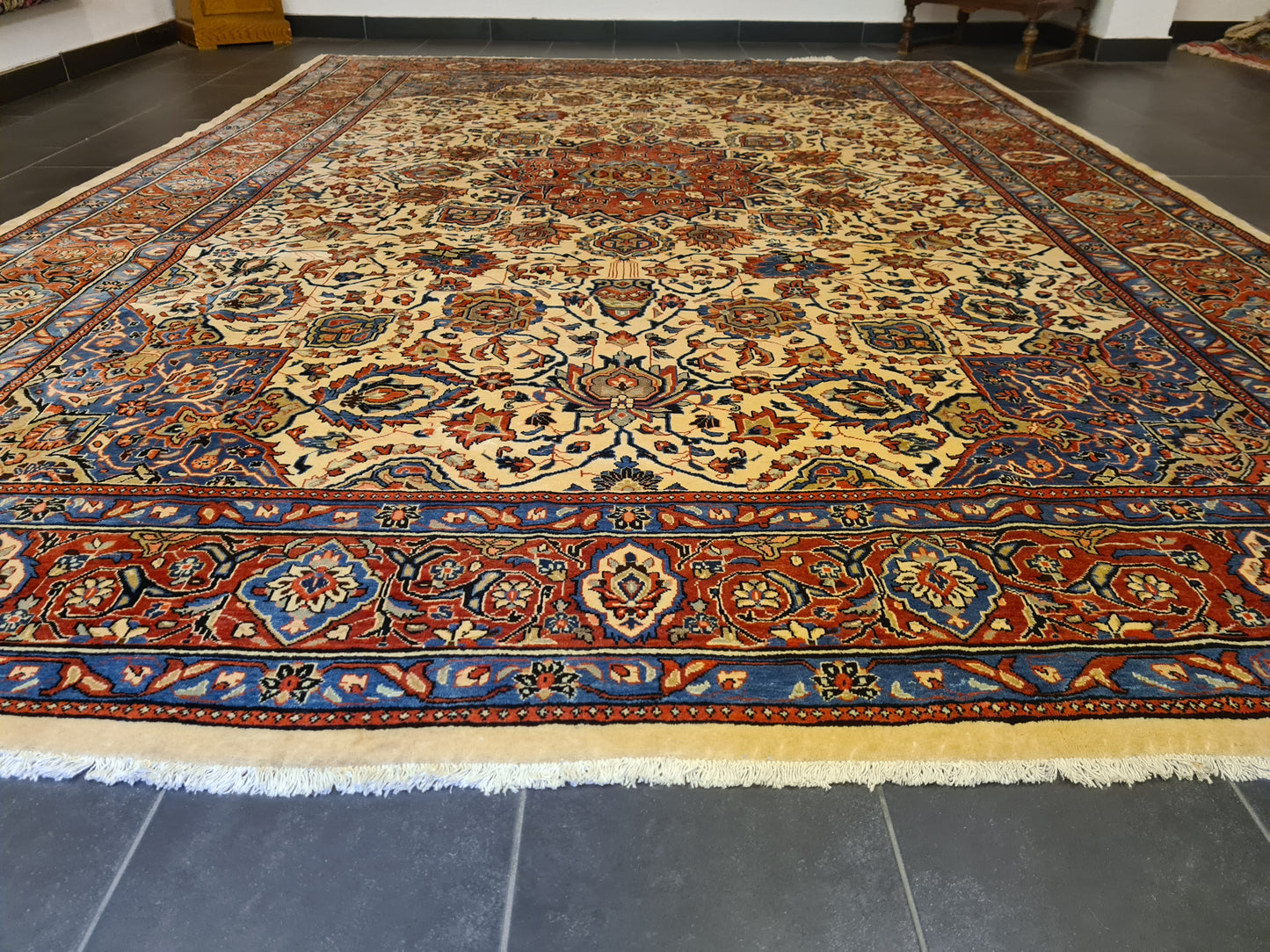 Perserteppich Orientteppich Handgeknüpfter Sarough Palast Teppich Royal 386x272cm