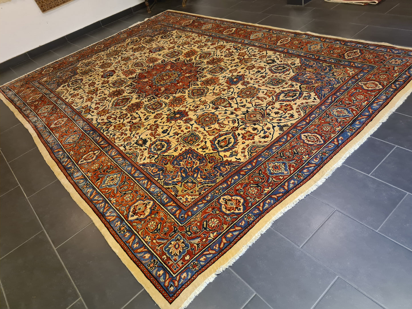 Perserteppich Orientteppich Handgeknüpfter Sarough Palast Teppich Royal 386x272cm