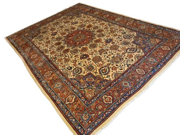 Perserteppich Orientteppich Handgeknüpfter Sarough Palast Teppich Royal 386x272cm